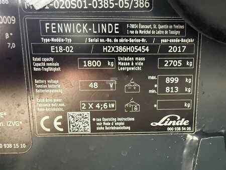 Elektro 4 Rad 2017  Linde E18-02 Elektrische Heftruck (14)