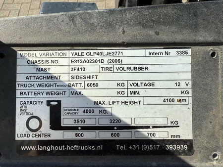 Gasoltruck 2006  Yale GLP40 LPG Heftruck 886H! (13)