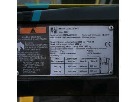 El Truck - 4-hjul 2007  Hyster J2.50XM-861 Elektrische Heftruck (14)