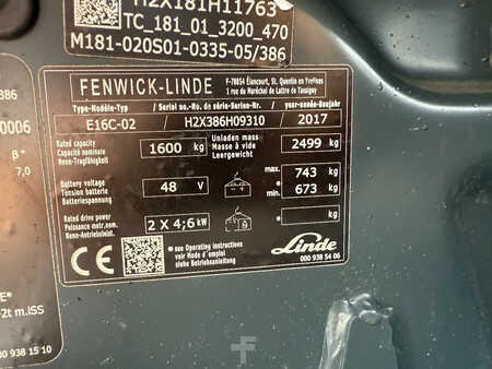 Elektro čtyřkolový VZV 2017  Linde E16C-02 Elektrische heftruck (13)