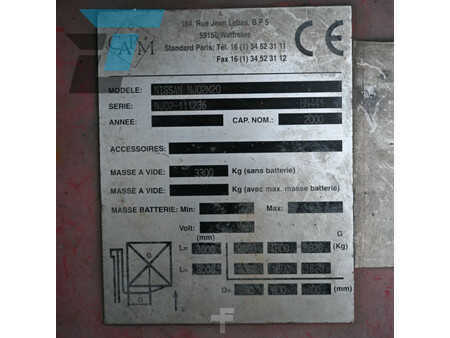 Chariots élévateurs à essence 2000  Nissan NJ02M20 Benzine heftruck (14)