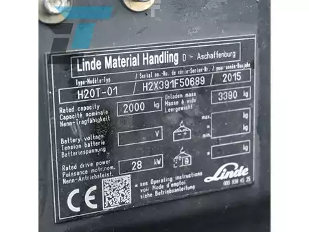 Carretilla elevadora GLP 2015  Linde H20T-01 LPG Heftruck (16)