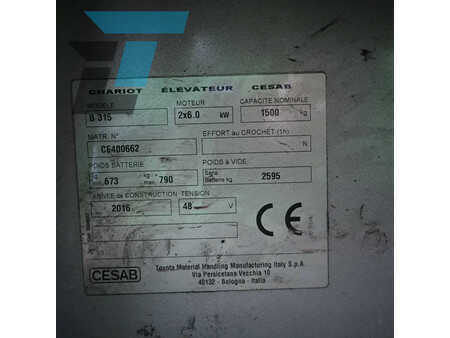 3-wiel elektrische heftrucks 2016  Cesab B315 Elektrische heftruck (14)