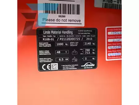 Carretilla retráctil 2018  Linde R10B-01 Elektrische reachtruck (16)
