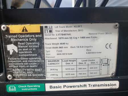 Propane Forklifts 2013  Hyster H 3.0 FT (6) 