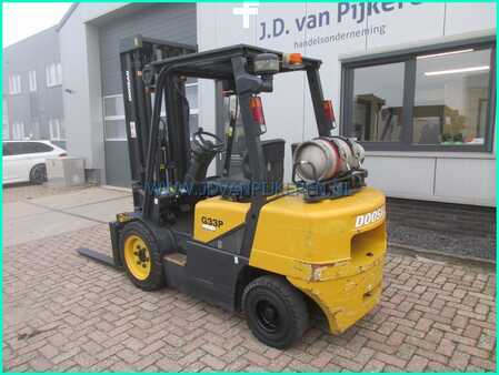 LPG VZV 2007  Doosan G33P-3 3.3t triplex5.6m+freelift+sideshift 7920uur (2)