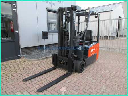 3-wiel elektrische heftrucks 2017  Doosan B20T-7 2000kg 213cm high+freelift+sideshift+5473hours (3)