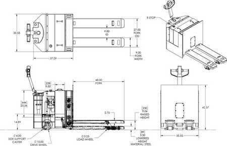 Wózki niskiego podnoszenia - Superlift Electrical Pallet Truck SL WPT-100 (2)