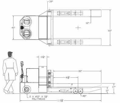 Wózki niskiego podnoszenia - Superlift Heavy Duty Electrical Pallet Truck SL WPT-250 (2)