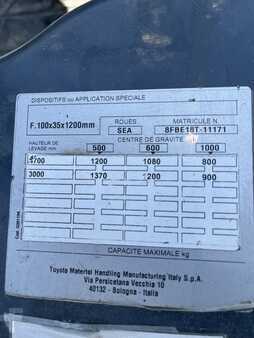 Eléctrica de 3 ruedas 2017  Toyota 8FBE18T (2) 