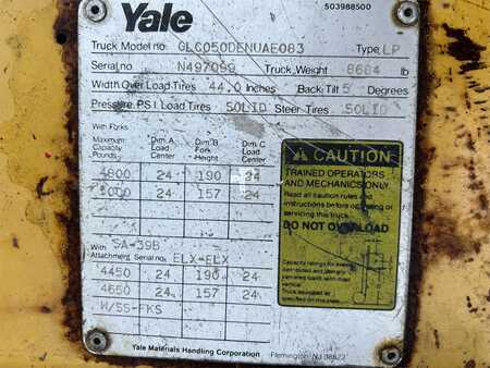 Carretilla elevadora diésel 1990  Yale GLC050DE (14)