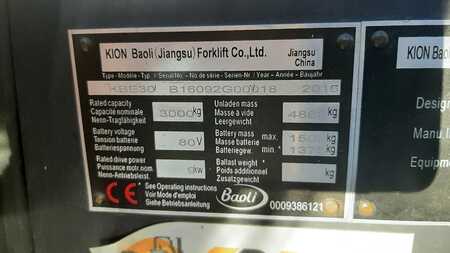 4-wiel elektrische heftrucks 2016  Baoli KBE30 (2)