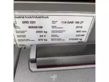 Ruční vysokozdvižný vozík 2018  Jungheinrich ERD 220 1660 ZT (5)