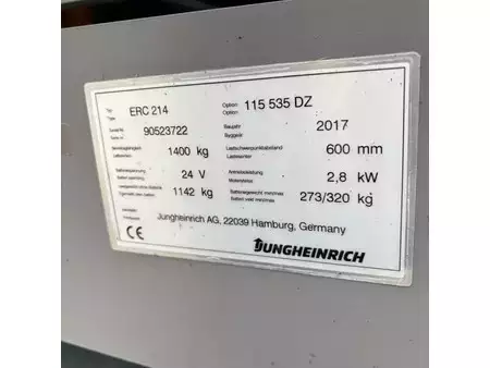 Stoccatori uomo a piedi 2017  Jungheinrich ERC 214 5350 DZ (5)