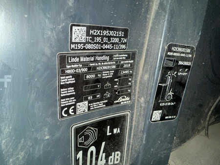 Dieseltrukki 2018  Linde H80D 900 2018 vorkversteller sideshift Deutz Diesel cabine (9)