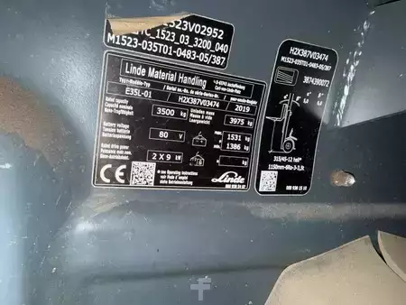 Elektro čtyřkolový VZV 2019  Linde E35 L triplex 4,8M 4x ventiel 3500KG 2019 Accu 2022 (11)