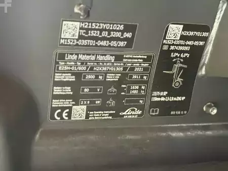 Elektromos 4 kerekű 2021  Linde E25-600 2021! 3000UUR! Triplex Vorkversteller Sideshift Nette machine! (14)
