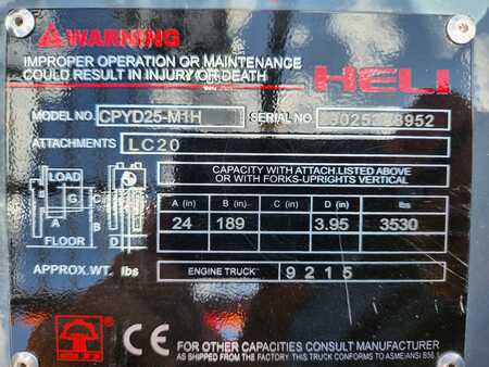 Carrello elevatore a gas 2023  Heli CPYD25-M1H (2)