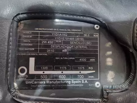 Carretilla elevadora diésel 2016  Unicarriers DX 15 - ATEX (18)