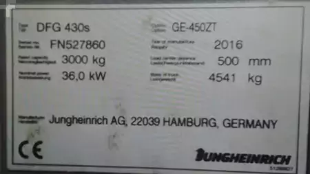 Diesel Forklifts 2016  Jungheinrich DFG 430s (3)