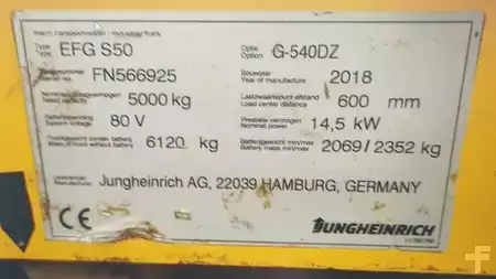 Elektryczne 4-kołowe 2018  Jungheinrich EFG S50 (5)