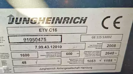 Reach Trucks 2008  Jungheinrich ETV C16 (2)