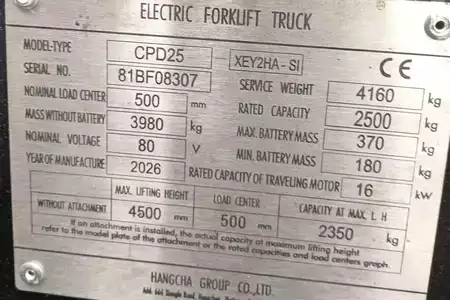 El Truck - 4-hjul 2026  HC (Hangcha) CPD25 (2)