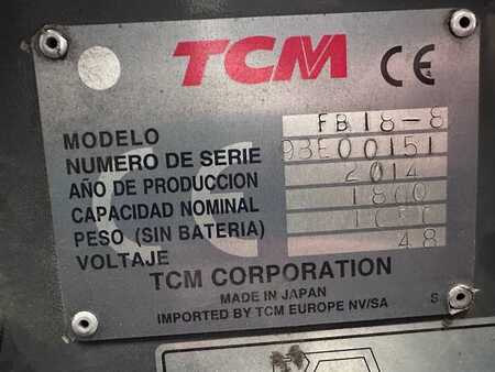 4-wiel elektrische heftrucks 2014  TCM FB18-8 (8)