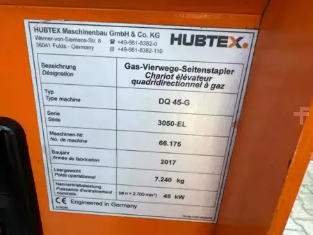 Wózki 4-kierunkowe 2017  HUBTEX DQ45 G //LPG//Triple//Only 1116 hours ! Like new (12)