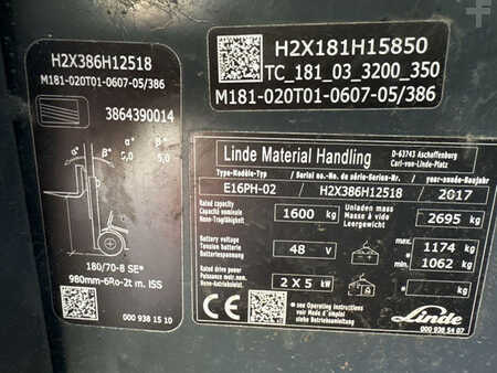 El truck - 4 hjulet 2017  Linde E16PH-02 (6)