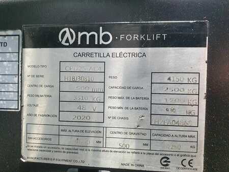 Eléctrico - 4 rodas 2020  MB FORKLIFT CPD25 AC4 (2)
