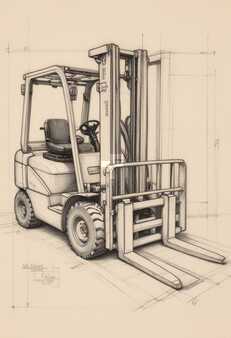 Gaffeltruck til containerhandtering - [div] TEST (2)