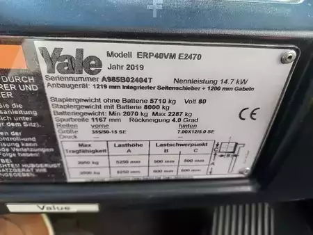 Elektro čtyřkolový VZV 2019  Yale ERP 40 VM (2)