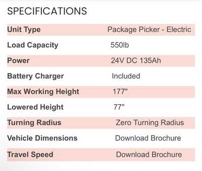 Vertical order pickers 2023  Noblelift PP5.5 package picker (2) 