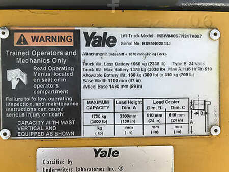 Pallet Stackers 2012  Yale MSW040SFN24TV087 (10)