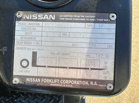 Carretilla elevadora GLP 2013  Nissan MP1F1A20LV (9)