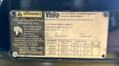 Carretilla elevadora GLP 2013  Yale GLP050VXNVRE090 (11)