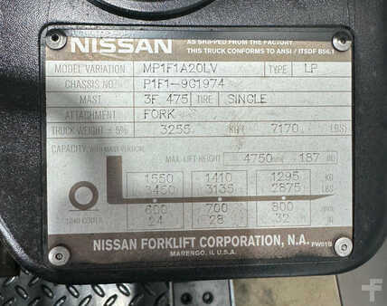 Carretilla elevadora GLP 2013  Nissan MP1F1A20LV (12)