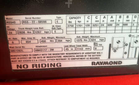 Apilador eléctrico - Raymond RSS40 (11)