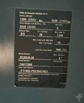 Stand-Up Rider Forklift 2014  Crown RC 5530-30 (11)