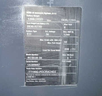 Stand-Up Rider Forklift 2012  Crown RC 5530-30 (11)