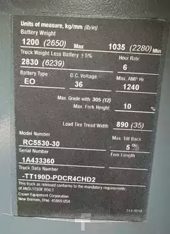 Stand-Up Rider Forklift 2015  Crown RC 5530-30 (12)