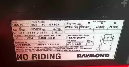 Apilador eléctrico 2019  Raymond RSS40 (10)