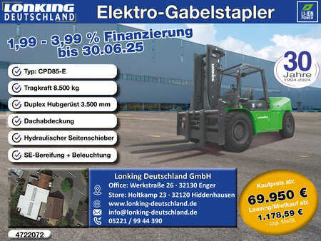 4-wiel elektrische heftrucks 2025  Lonking CPD85-E (1)