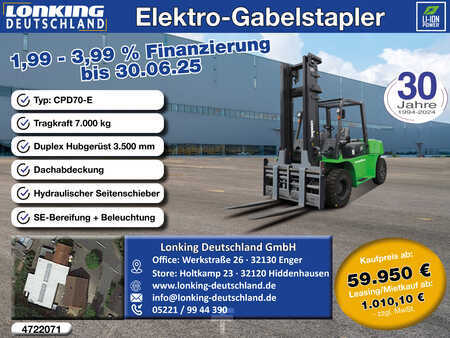 4-wiel elektrische heftrucks 2025  Lonking CPD70-E (1)