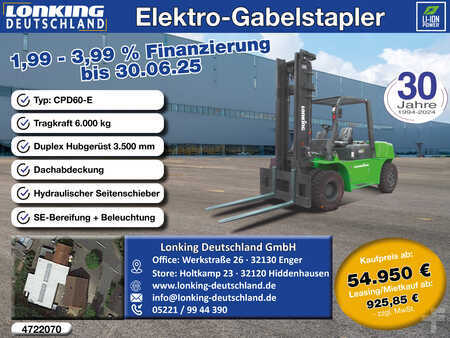 4-wiel elektrische heftrucks 2025  Lonking CPD60-E (1)