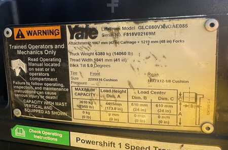 Carretilla elevadora GLP 2013  Yale GLC080VXNGAE085 (5)