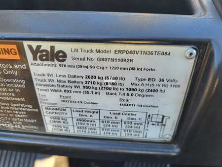 Eléctrica de 3 ruedas 2017  Yale ERP040VTN36TE084 (6)