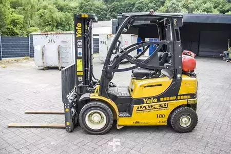 Treibgasstapler 2020  Yale GLP20 Gas Freihub Seitenschieber Zinkelverstellgerät (5)