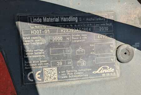 Carretilla elevadora GLP 2010  Linde VZV Linde H30T-01 LPG (3)